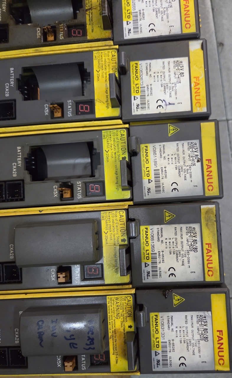 Các bộ Servo Drive FANUC Alpha SV 80/80 cần kiểm tra và sửa chữa