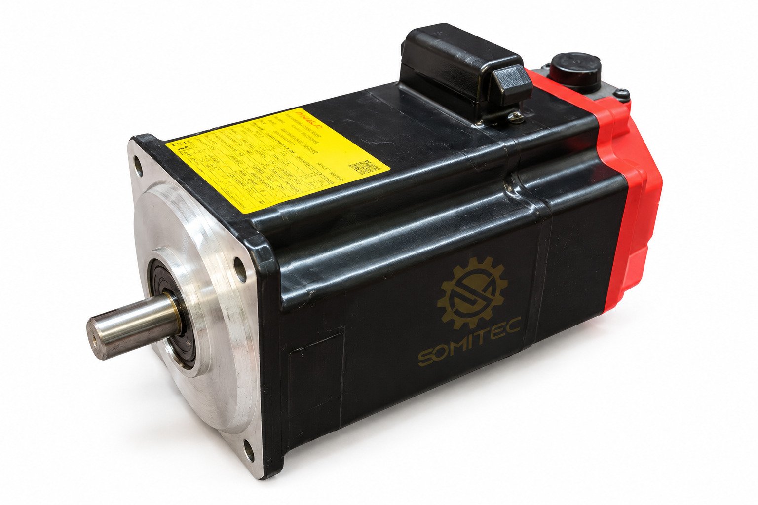 A06B-0075-B103 – hình minh họa motor FANUC A06B-0063-B203 khác mã, logo SOMITEC chìm