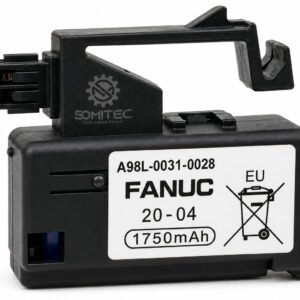 Pin FANUC A02B-0323-K102 – hình minh họa cụm A98L-0031-0028, logo SOMITEC chìm