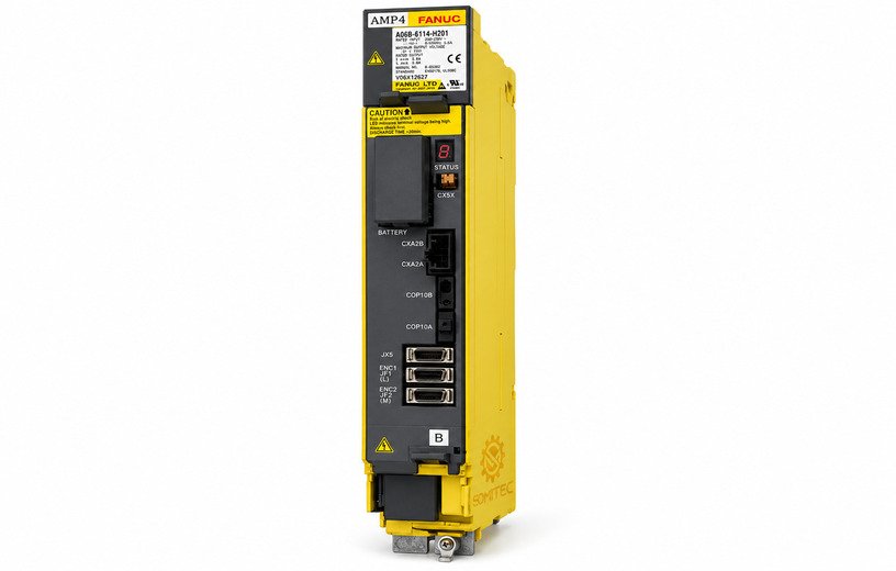 Servo drive FANUC A06B-6114-H201 SVM2-4/4i đúng model, logo SOMITEC vàng