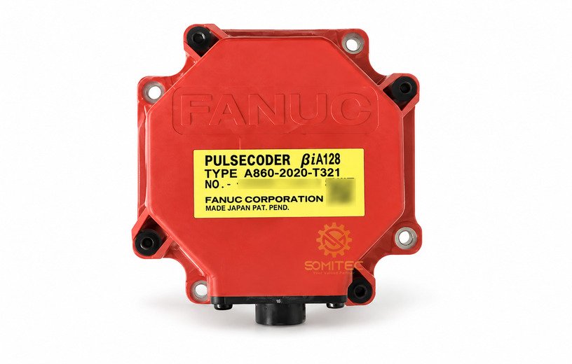 Encoder FANUC A860-2020-T321 βiA128 IP67, logo SOMITEC vàng chìm