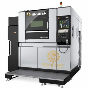 Máy in 3D kim loại Sodick LPM450, logo SOMITEC vàng chìm
