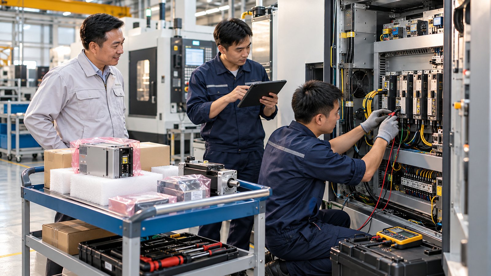 Kỹ sư SOMITEC kiểm tra, sửa chữa và chăm sóc máy CNC EDM tại nhà máy khách hàng